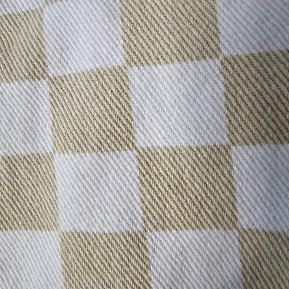 RSQ Tan White Checkered Wide Leg High Rise Jeans Size 24 Skater Streetwear - Picture 7 of 7